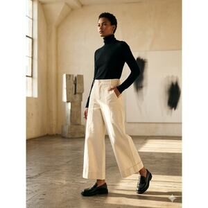 Toogood $550 The Carpenter Trouser | Cream 100% Cotton | Designer Minimalist 2/M